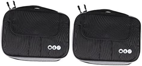 Doitool Cabo USB 2PCS Bag de armazenamento digital C Cable Travel Bags Organizador Ear fone de ouvido do cabo do fone de ouvido