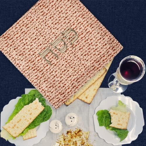 Rito lite matzah impressão fosca cetim Páscoa capa da matzah - capa elegante e contemporânea em todo o design de festas de férias