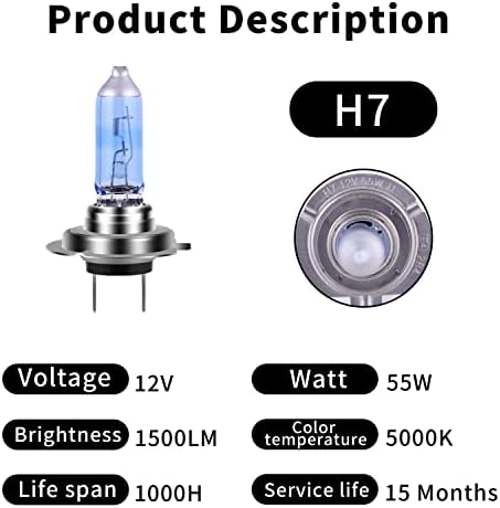 Lâmpada de farol de halogênio de Newbrown H7 com Luz Lumpa Longa de Luz Liga Branca PX26D 12V/55W