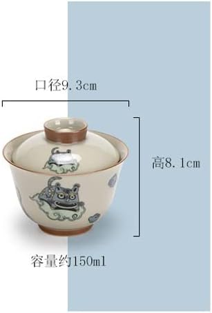 genérico 150ml de arte de cerâmica de arte de 150 ml Terâmica Tremeen Homes de mel de mel porcelana Gaiwan Teaset Kung