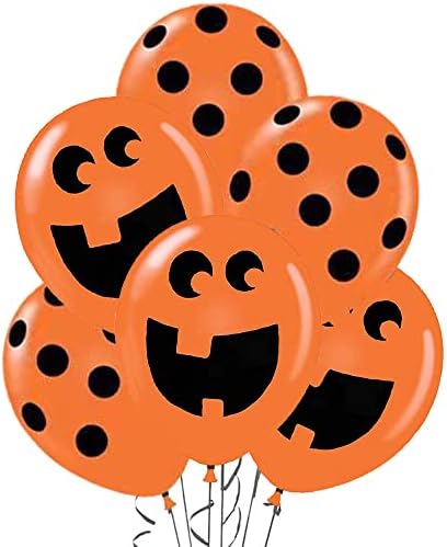PMU Halloween Rindo caras Balões - pequenos balões de látex para festas temáticas de Halloween, doces ou travessuras, celebrações