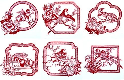 Lingduan Chinese Tradicional Corte de papel Decoração/presente Pure Hand - Cut Paper Window Grill Pintura decorativa Folk