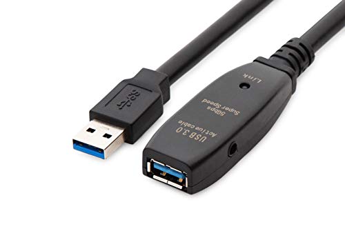 MUTECPOWER CABO DE EXTENSÃO USB ativo de 24 pés 3.0 macho a fêmea com uma extensão de reforço do chipset Signal - Extensão ativa