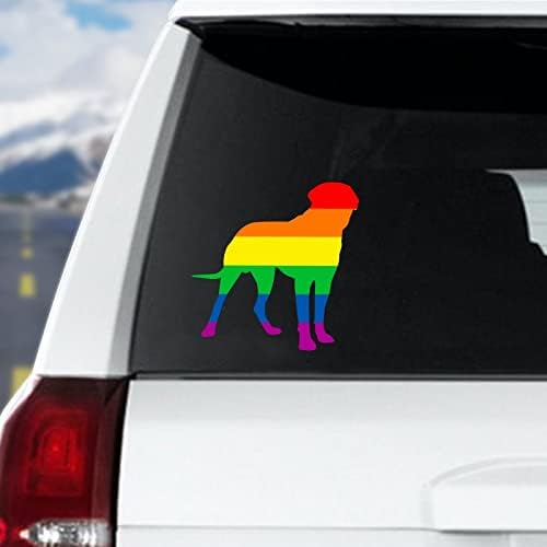 Adesivos de decalques de carro de carro dourado decalques de cães arco -íris para carros adesivos de carro de carro lgbtq orgulho