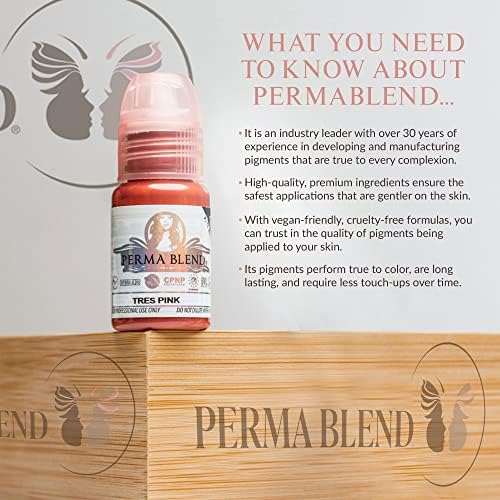 Perma Blend - Lady Bug - Tinta de Microblading para melhorar a cor dos lábios - Tatuagem labial e suprimentos para