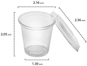Party Essentials Essentials Gelatina plástica espremida/gelatina copos/porção de suflê/recipientes de molho de condimento