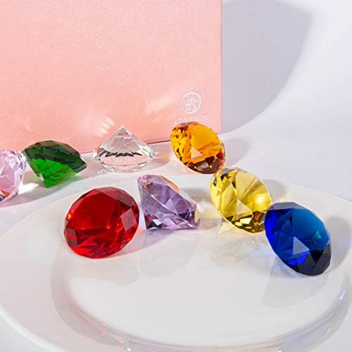 Longwin 50mm Crystal Diamond Pirate Gems and Jewels Decoração de mesa de papel de papel Multicolor Christmas Centerpipe Presente para