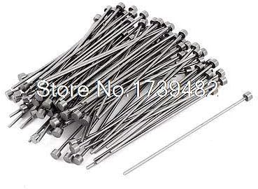 Parafuso 100mmx2mmx6mm prata cinza de metal reto ejetor pino perfurando 96pcs