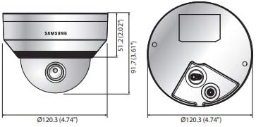 Hanwha Techwin QNV-7010R IR WDR Network Dome Câmera com lente fixa de 2,8 mm, conexão RJ45