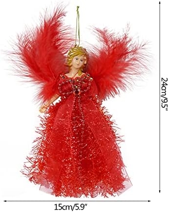 Decorações de Natal Pifude Ornamento de Natal Ornamento Anjo Pingente Ornamento com Asas Árvore de Natal Ano Novo Anjo Doll