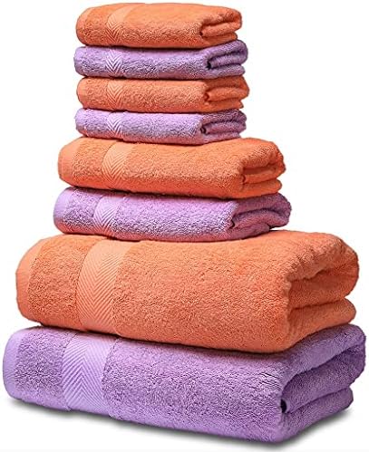 Conjunto de toalhas de banho ZCMEB, 2 toalhas de banho grandes, 2 toalhas de mão, 4 panos. Algodão altamente absorvente toalhas