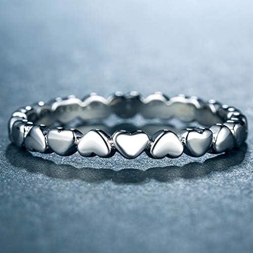 Anéis de casamento para mulheres para sempre, amo o anel de dedo do coração para mulheres jóias de casamento gfitA Bom presente para uma namorada, namorado, família