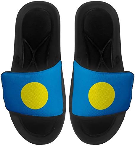 Sandálias/slides de slides e slides expressos para homens, mulheres e juventude - bandeira de Palau - bandeira de Palau