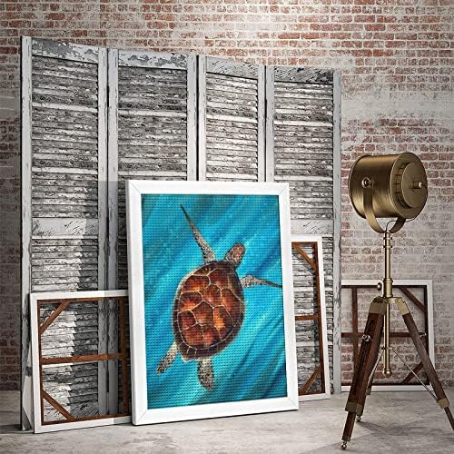 Kits de pintura de diamante de tartaruga marinha colorida de natação figura quadro 5D DIY FLILHO FULHO FILIZAÇÃO DE RETRAS DE RETRAS