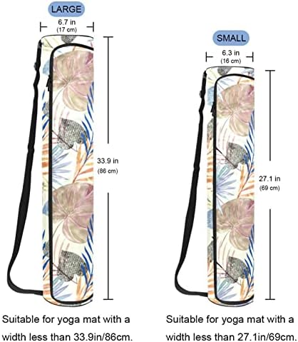 Sacos coloridos de folhas tropicais de palmeira de ioga de ioga de ioga de ioga de ioga para homens, exercícios de ioga transportadora com alça ajustável