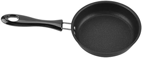 Mini frigideira portátil Pan de ovo omelete Pote de ferro puro caseio doméstico Foga de cozinha pequena preta 12cm