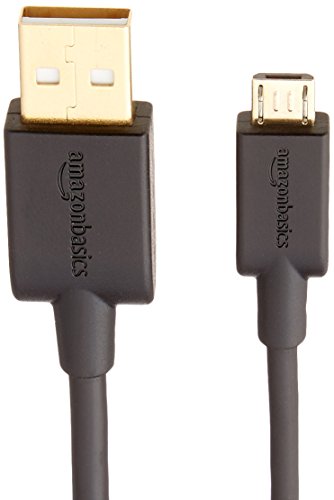Basics USB 2.0 A-Male para Micro B Cabo-3 pés, preto, 5-pacote, impressora