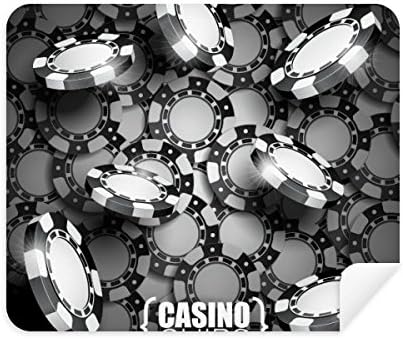 Muitos chips Casino Ilustração Limpeza de Pano Clearner 2pcs Camurça Fabric