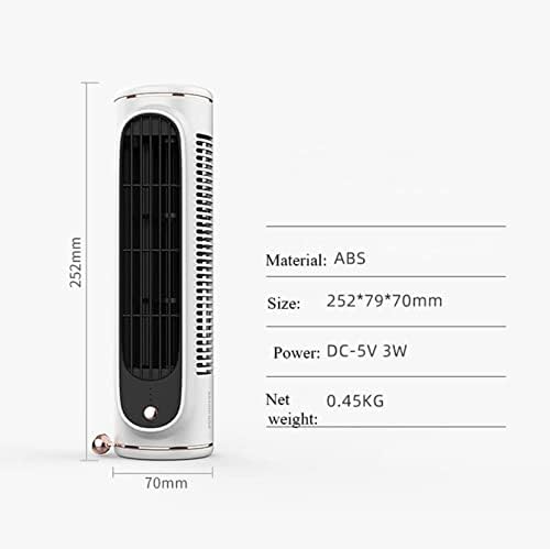 便利 100 Air condicionador portátil do ventilador da torre para quarto com 3 velocidades, fã pessoal USB sem lâmina para
