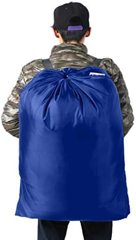 Mochila de bolsa de lavanderia grande Calach, 27 ”x 34” - resistente e robustez de material de colheita de material de colheita