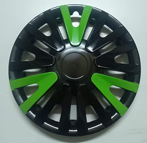 Conjunto de copri de tampa de 4 rodas de 4 polegadas de 14 polegadas verde-verde-preto se encaixa em hyundai sotaque