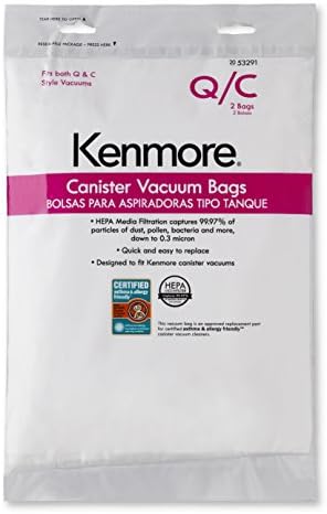 Kenmore 53292 Estilo Q Sacos de pano hepa para Kenmore Caxister aspirador de pó 6 pacote