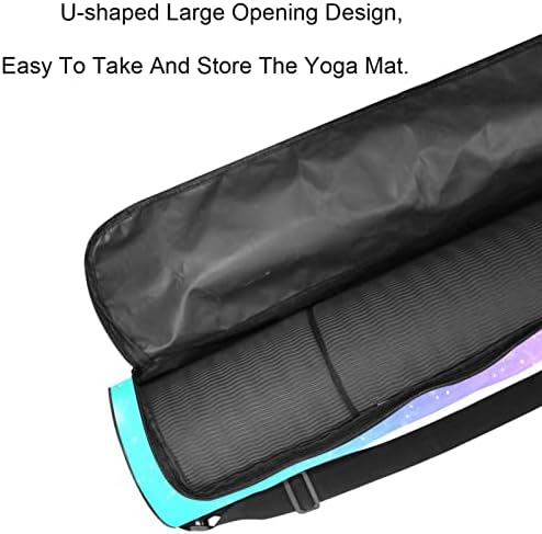 Galaxy Rainbow Color Pastel Sky Yoga Mat Bacs de ioga Full-Zip Yoga para homens, Exercício de ioga transportadora com cinta