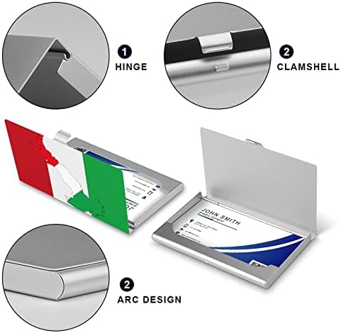 Itália Flag com a Itália Map Map ID do cartão