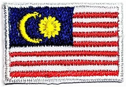 Kleenplus 0,6x1,1 polegada. Mini Malaysia Flag bordado Patch Military Tactical Flage emblema uniforme costurar ferro em patches country