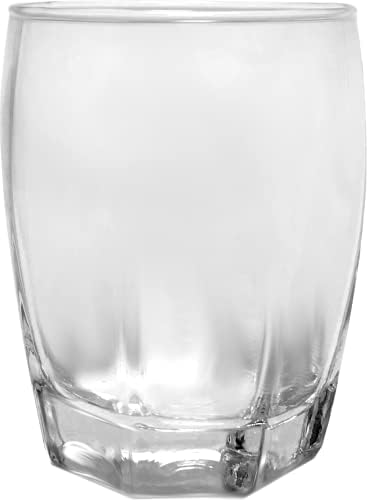 Conjunto de óculos de uísque de rugby de círculo de 4 anos, copos de bebidas de bebidas de entretenimento de entretenimento para festas para água para água para água, bebida, cerveja, suco e decoração de fazenda, 9,15 onças, claro