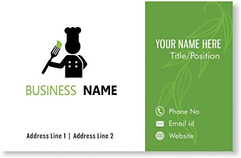 Projete seu próprio cartão de visita personalizado para restaurante personalizado com comida de visita-front110 lbs -stick papel
