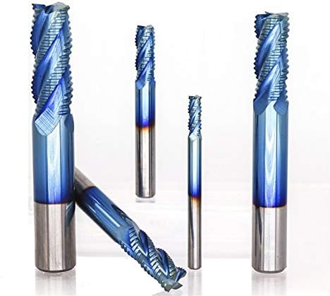 XMEIFEI PARTS Drill bit Set Spiral Milling Bit 4 Flute End Mill 4-12mm Nano Blue Coating Tungsten Carbide Milling Cutter
