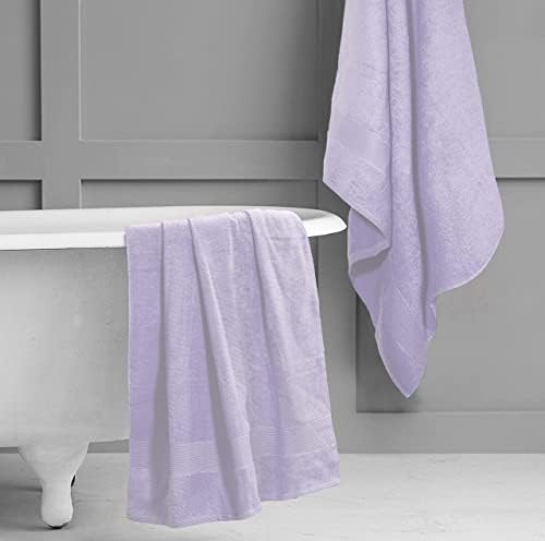Belizzi Home Premium Cotton Oversized 2 Pack Bath Sheet 35x70 - Algodão puro - Ideal para o uso diário - Ultra Soft & Altamente Absorvente - Máquina Lavante - Púrpura