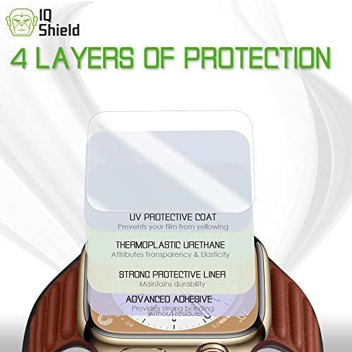 Protetor de tela do IQ Shield Compatível com Apple Watch 8 Series Anti-Bubble Clear Film