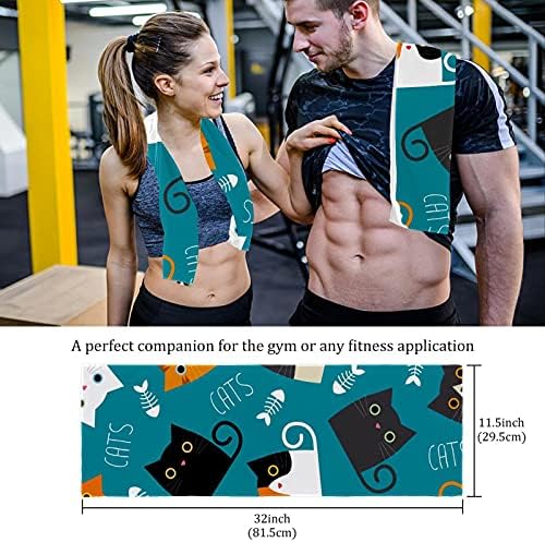 Deyya Microfiber Gym Towels Sports Sports Fitness Workout 2 pacote reutilizável Toalha de suor macio para ioga que executa a natação