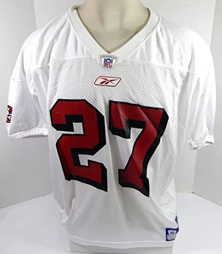 2002 San Francisco 49ers Paul Smith 27 Jogo emitiu White Practice Jersey 2x - Jerseys de Jerseys usados ​​na NFL não assinada