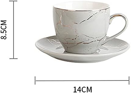 Mgor simples caneca de café de porcelana e pires, 6,76 onças/200ml Creative Creative Coconut Cups Copo canecas de leite