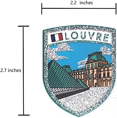 A-One French Buldings Historical Buldings girou rótulos de presentes de prata 9 PCs+Logo da UE Backpack Army Badge