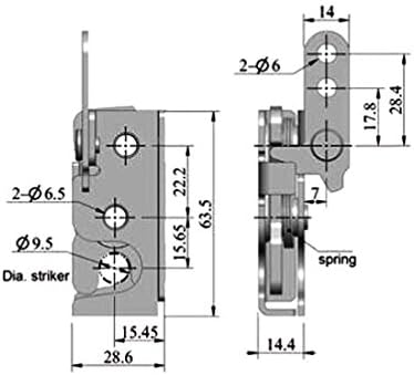 Aexit Gate Door Gabinete Hardware de zinco Balanço Balanço Pressione Slam Brecha Locks 2pcs