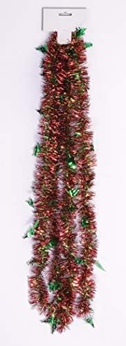 Skd Party Holiday Decoration árvores de Natal 9 'Tinsel Garland, Verde Verde