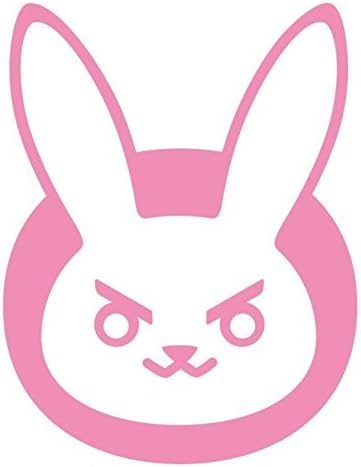 D -Va Bunny Logo Vinil Adesivos Símbolo 5.5 Decalque decorativo de corte para carros Tablets Skateboard - cor rosa