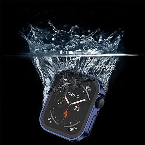 Case Founcy+Vidro para Apple Watch Serie 8 45mm 41mm 44mm 40mm Acessórios de protetor de tela à prova d'água Iwatch Iwatch 5 SE 6