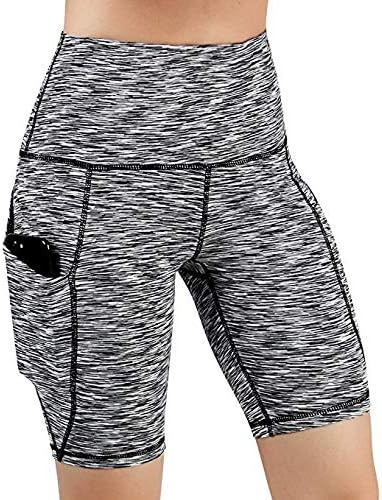 Womens Lightweight Gym Athletic Workout Shorts Mulheres da cintura alta Pocket Yoga curta de ioga de ioga atlética calças