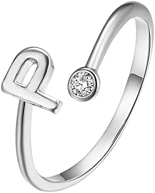 2023 Novas cartas de abertura de prata de banheira da moda com jóias de joalheria de joias de jóias de jóias de anel ajustável de diamante