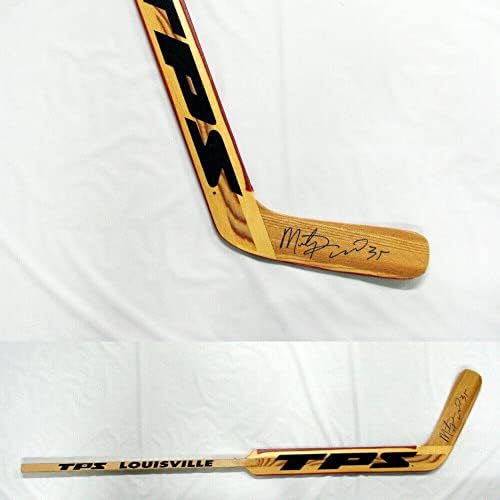Marty Turco assinou o goleiro TPS Stick - Dallas Stars - Sticks NHL autografados