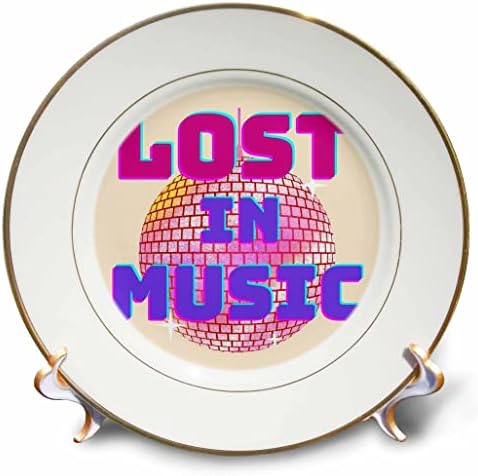 Imagem 3drose da bola de discoteca com texto de perdido na música - placas
