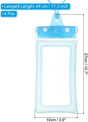 Bolsa de telefone celular à prova d'água de patikil, 4 pacote de pacote universal bolsa de telefone subaquática Bolsas