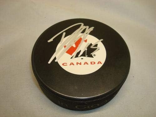 Dany Heatley assinou a equipe Canadá Hóquei Puck Autografou PSA/DNA COA 1B - Pucks autografados da NHL