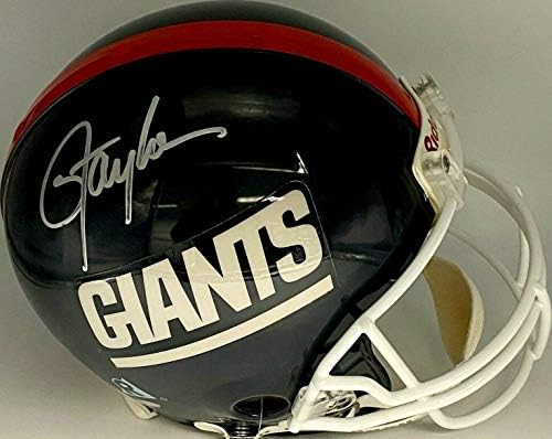 Lawrence Taylor Autografado assinado Giants Riddell Capacete de jogo em tamanho real Steiner - Capacetes NFL autografados