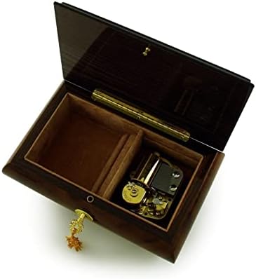 Instrumento musical artesanal para a mão atemporal e caixa de jóias musicais de embutimento floral - suíte de nutcracker